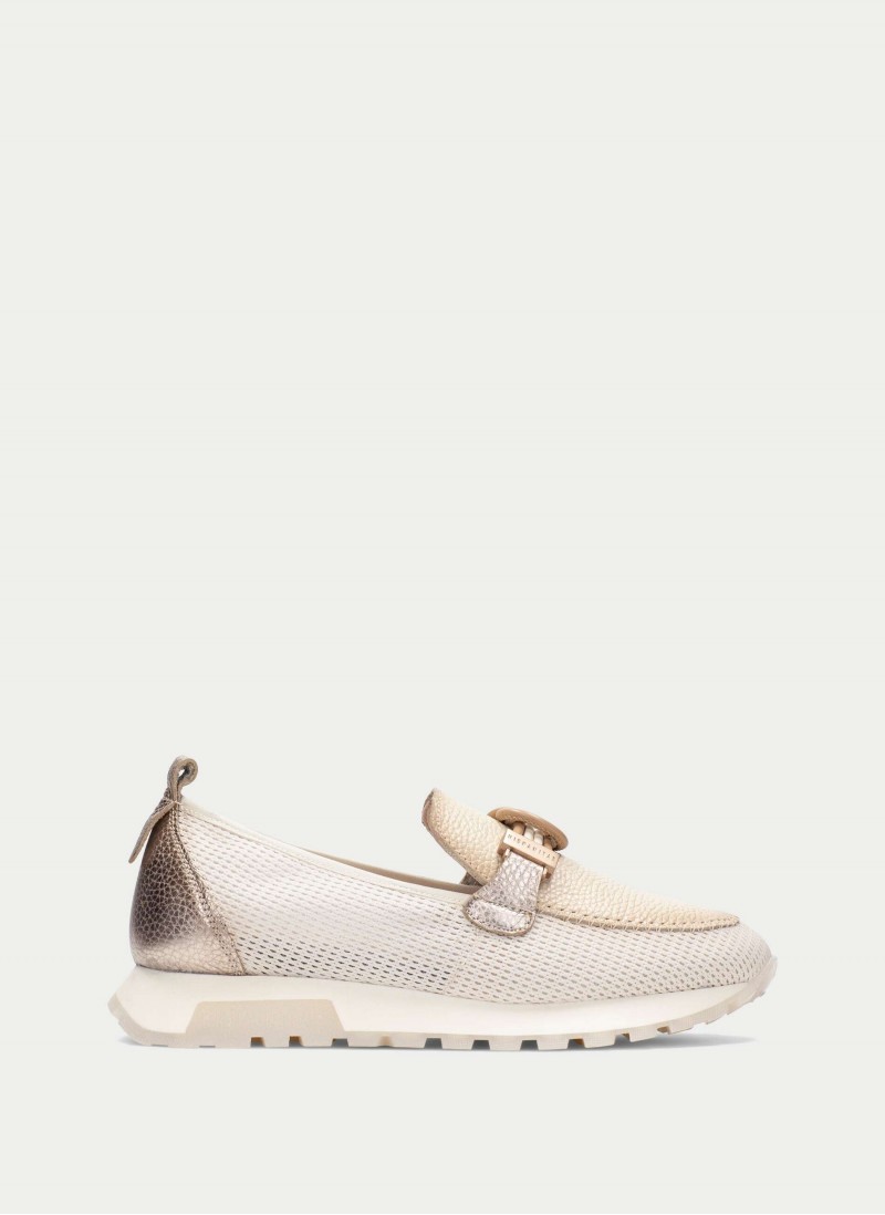 Oregon HV264857 Sport Moccasins - White Champagne Oregon HV264857 Sport Moccasins - White Champagne
