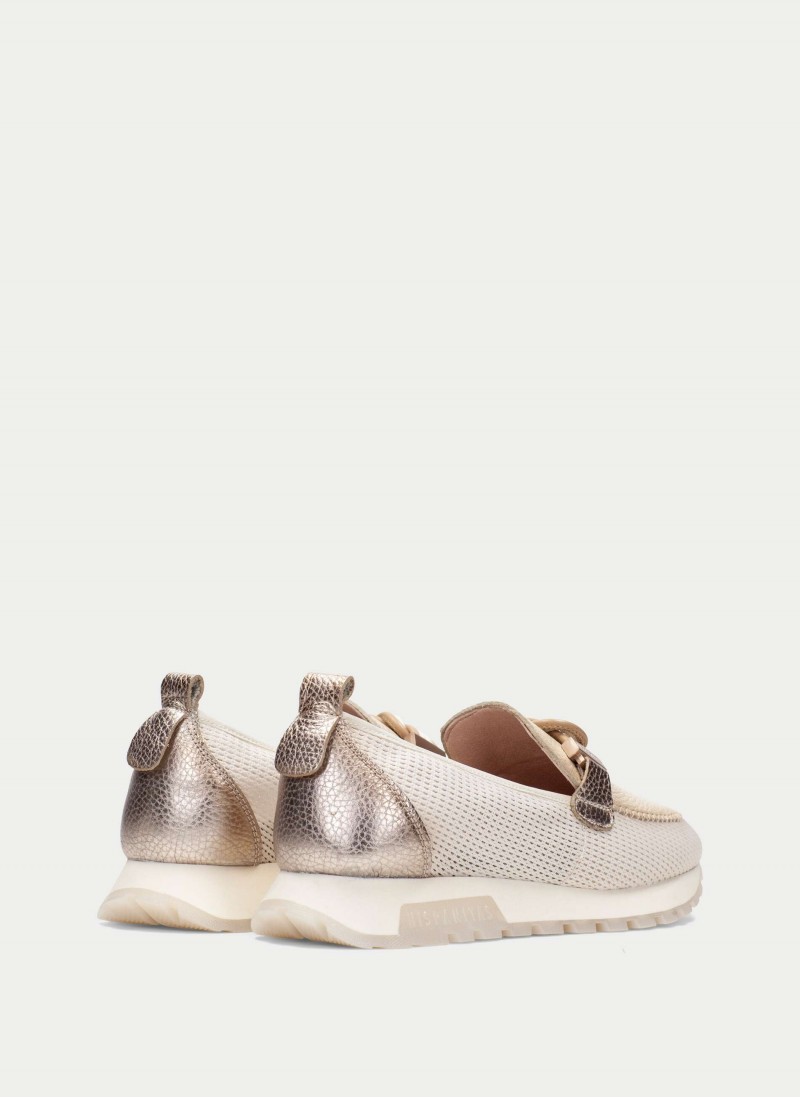 Oregon HV264857 Sport Moccasins - White Champagne Oregon HV264857 Sport Moccasins - White Champagne