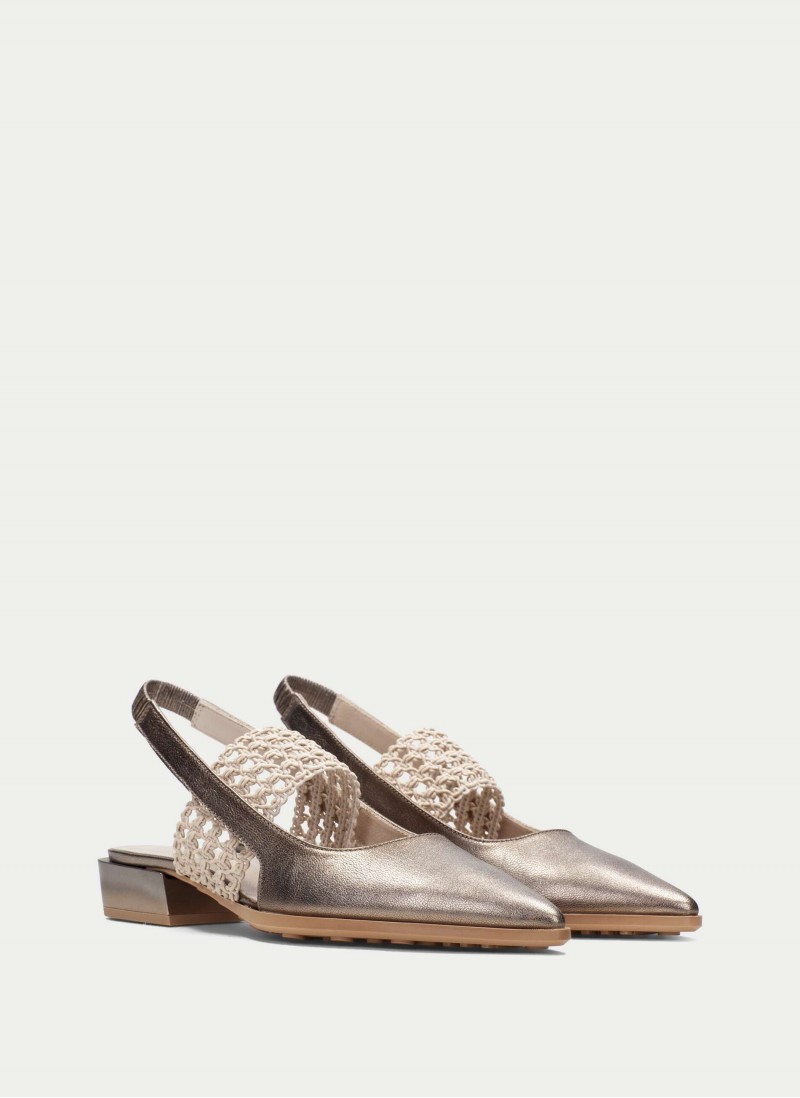 Turin HV264866 Slingbacks - Metal Taupe