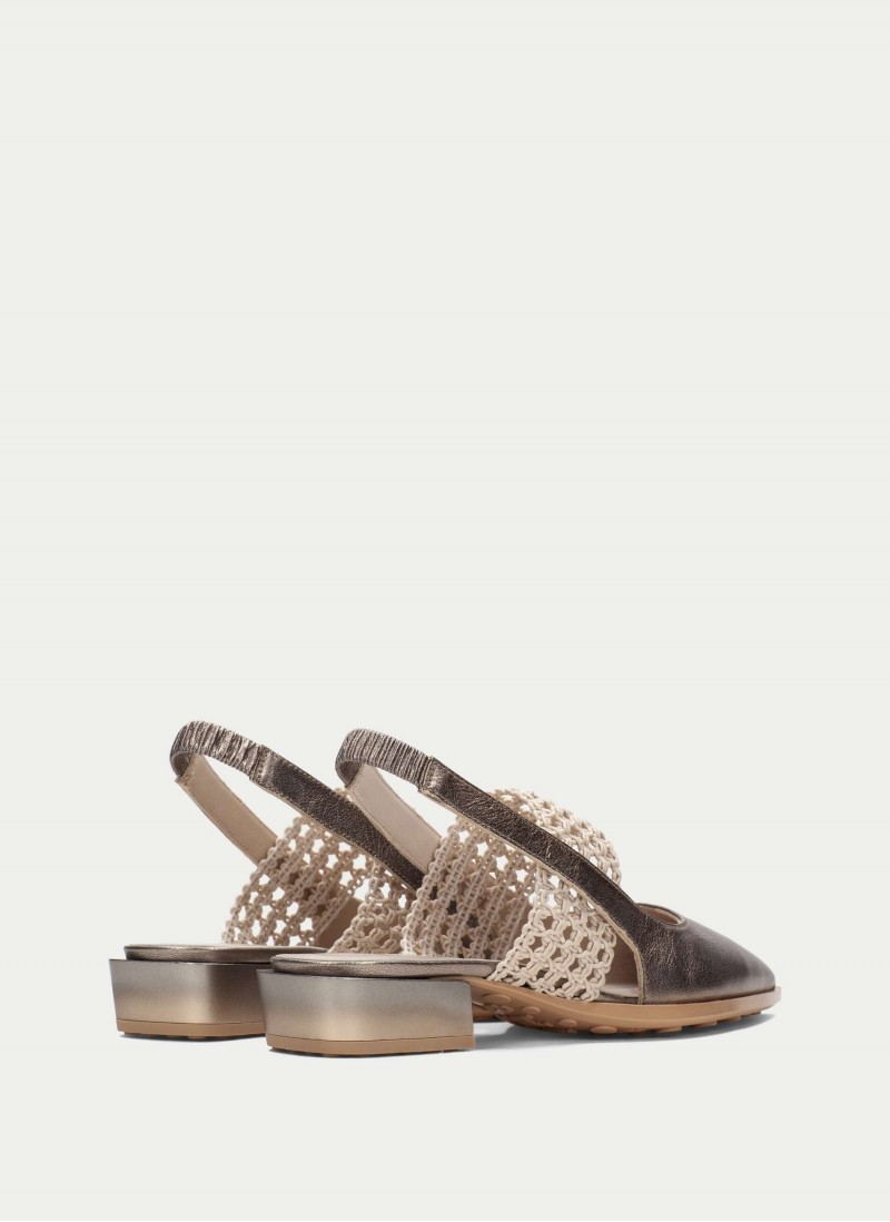 Turin HV264866 Slingbacks - Metal Taupe