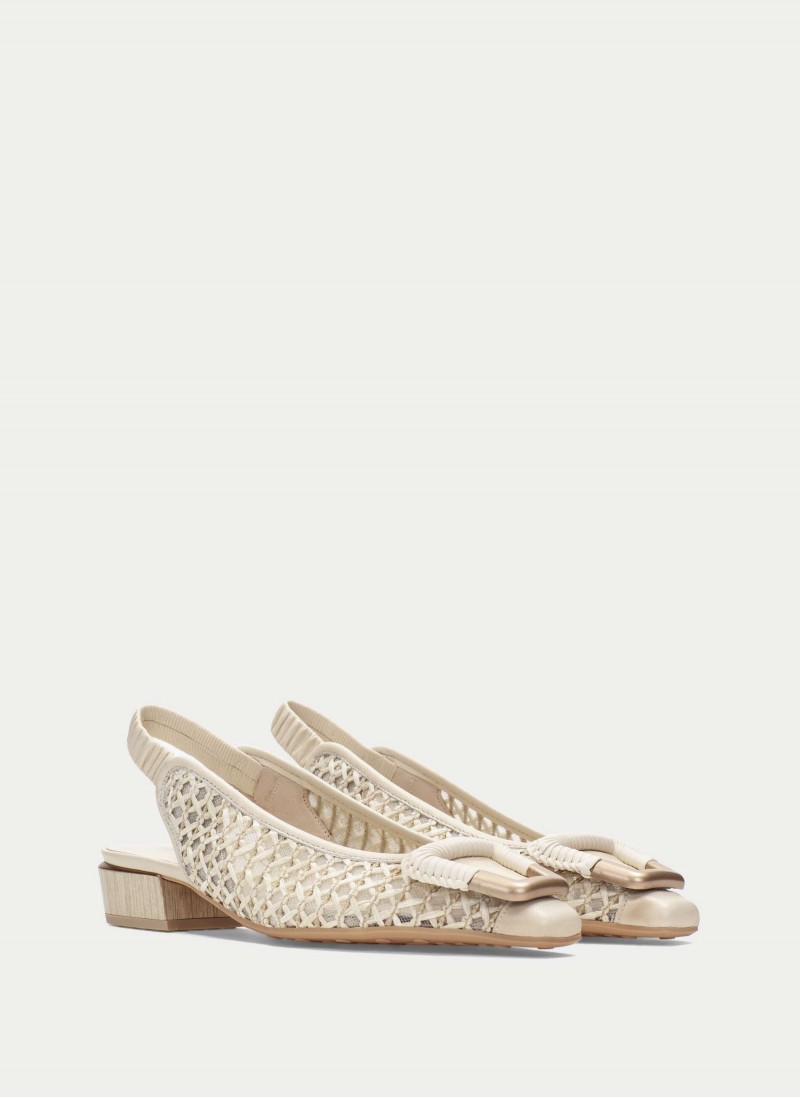 Azucena RHV264658 Slingbacks - White Azucena RHV264658 Slingbacks - White