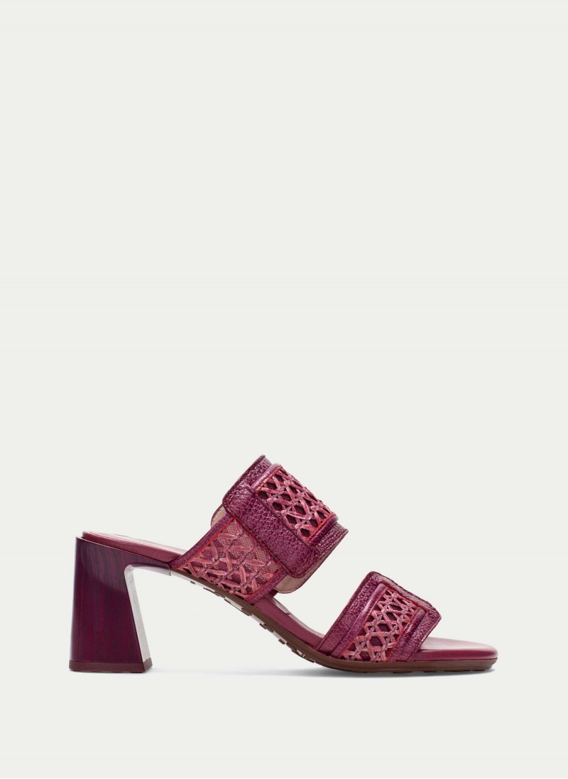 Orquidea RHV264747 Heeled Mules - Cherry Orquidea RHV264747 Heeled Mules - Cherry