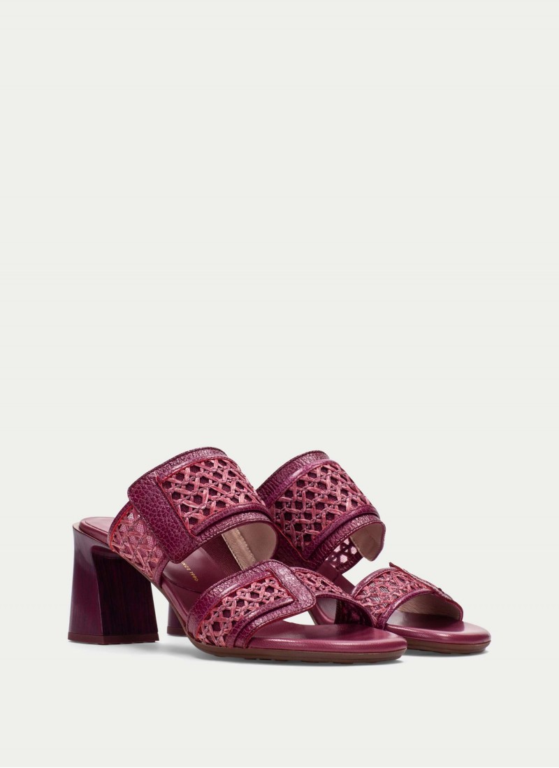 Orquidea RHV264747 Heeled Mules - Cherry Orquidea RHV264747 Heeled Mules - Cherry