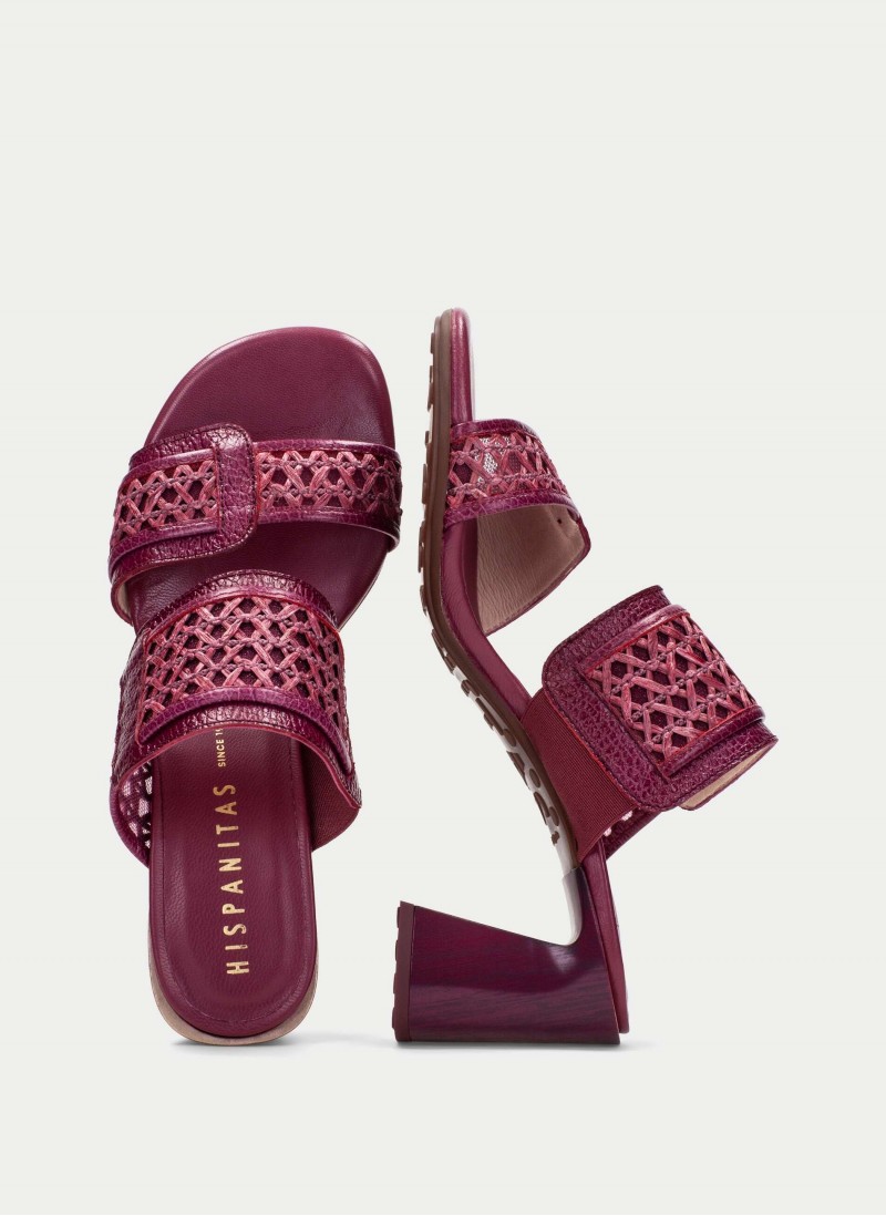 Orquidea RHV264747 Heeled Mules - Cherry Orquidea RHV264747 Heeled Mules - Cherry