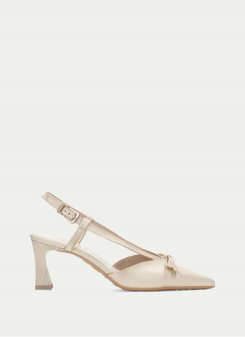 Giorgia HV264678 Heeled Slingbacks - Cream
