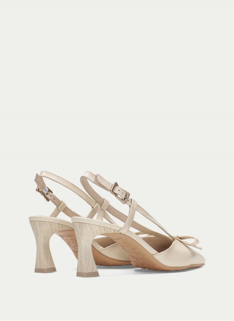 Giorgia HV264678 Heeled Slingbacks - Cream